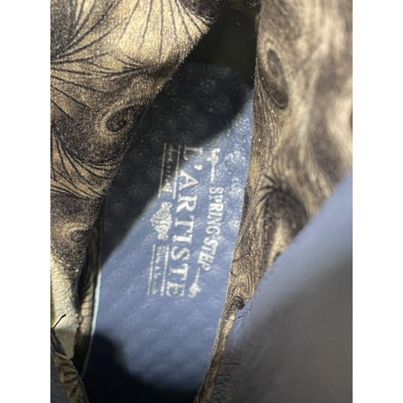 L'Artiste Bewitch Plaid Steampunk Spring Step Victorian Boots Size 38 heels - Picture 9 of 11